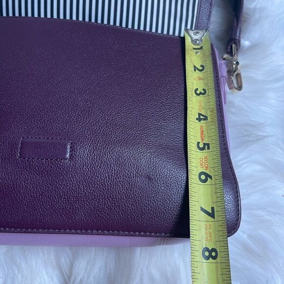 Kate Spade Carmel Court Kaela leather purple & lavender shoulder/ crossbody bag - Picture 11 of 16